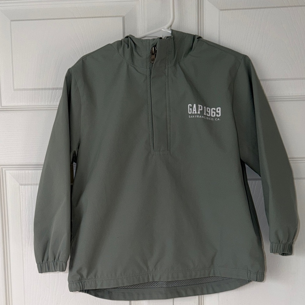 GAP Kids Hooded Windbreaker Jacket - Sage Green